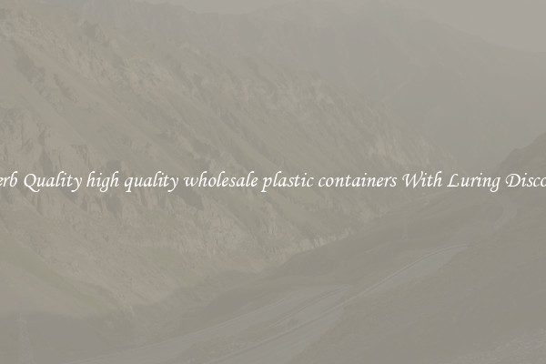 Superb Quality high quality wholesale plastic containers With Luring Discounts