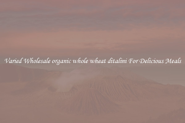  Varied Wholesale organic whole wheat ditalini For Delicious Meals 