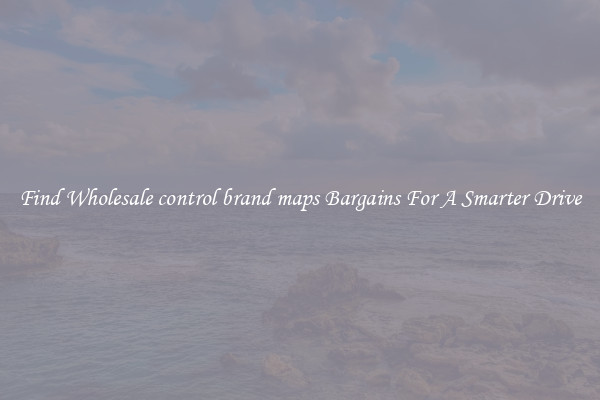 Find Wholesale control brand maps Bargains For A Smarter Drive