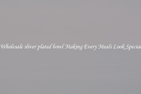 Wholesale sliver plated bowl Making Every Meals Look Special