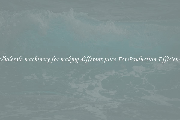 Wholesale machinery for making different juice For Production Efficiency