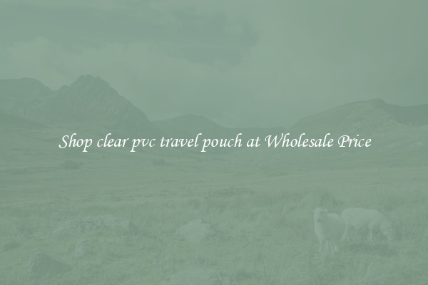 Shop clear pvc travel pouch at Wholesale Price