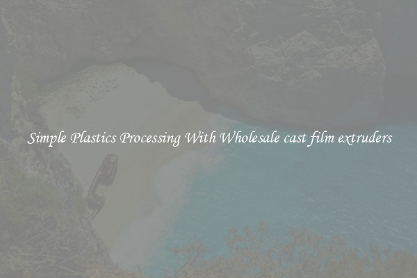 Simple Plastics Processing With Wholesale cast film extruders