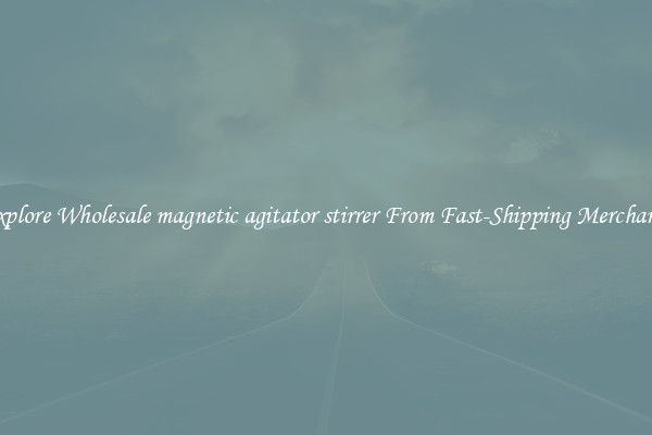 Explore Wholesale magnetic agitator stirrer From Fast-Shipping Merchants