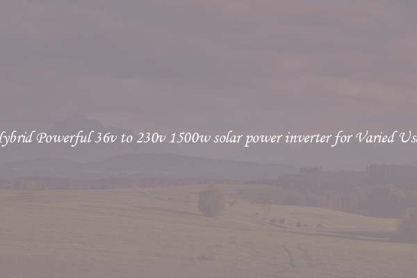 Hybrid Powerful 36v to 230v 1500w solar power inverter for Varied Uses