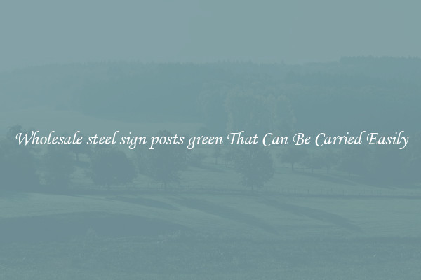 Wholesale steel sign posts green That Can Be Carried Easily