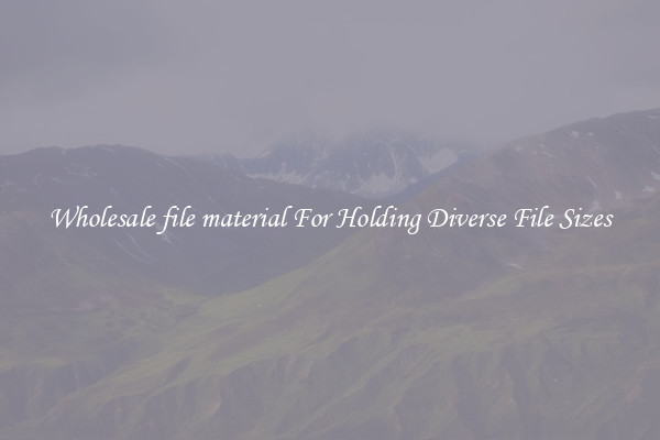 Wholesale file material For Holding Diverse File Sizes
