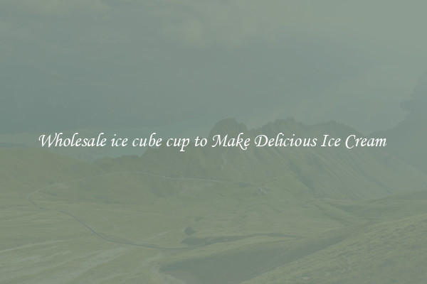 Wholesale ice cube cup to Make Delicious Ice Cream 