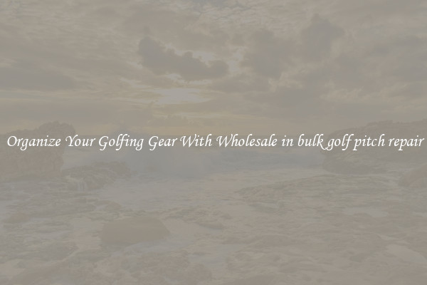 Organize Your Golfing Gear With Wholesale in bulk golf pitch repair
