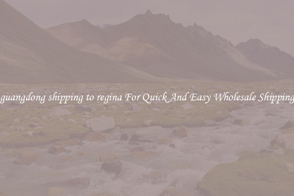 guangdong shipping to regina For Quick And Easy Wholesale Shipping