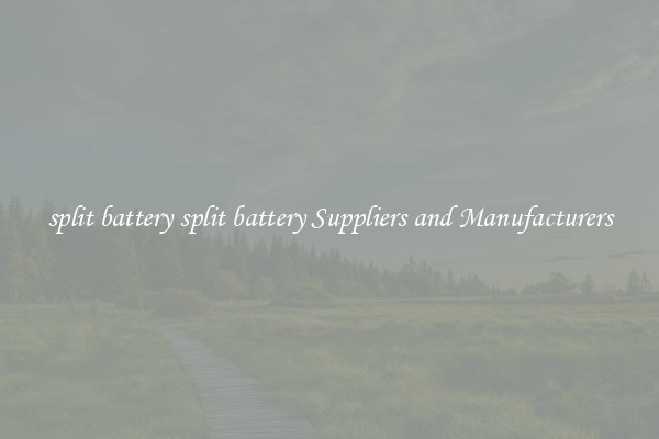 split battery split battery Suppliers and Manufacturers